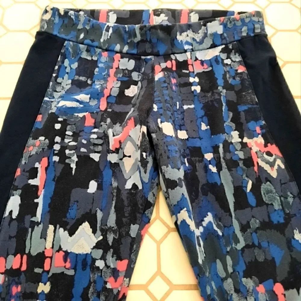 AERIE Leggings Abstract Print Blue Pink